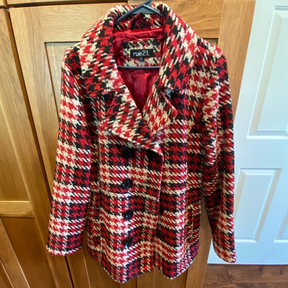 Red Plaid Coat
